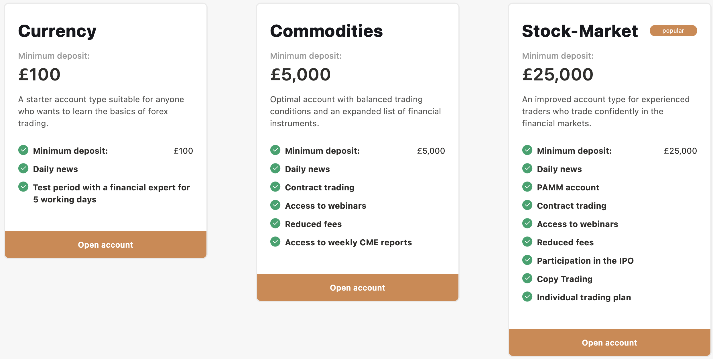 DUNBAR TRADE & INVEST - accounts