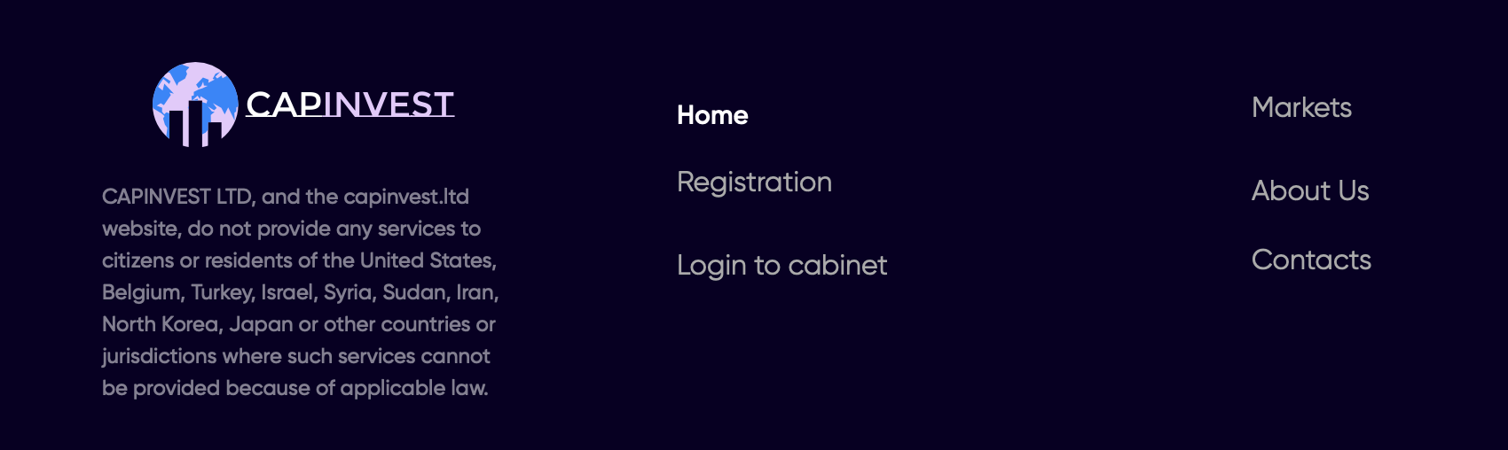 CAPINVEST LTD - license